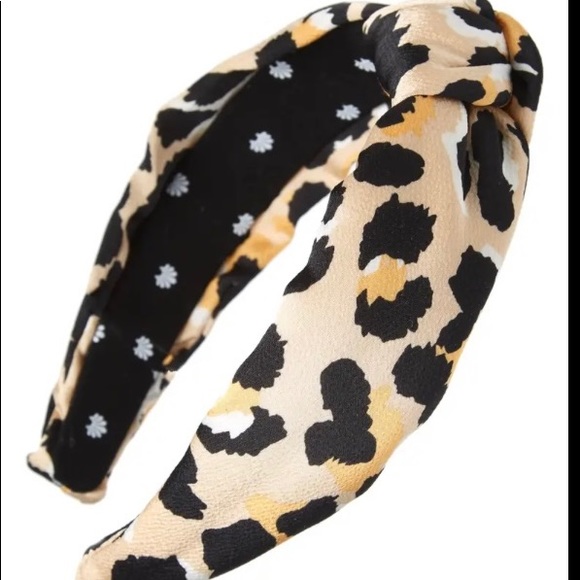 Lele Sadoughi Silk Leopard Print Headband main image 6